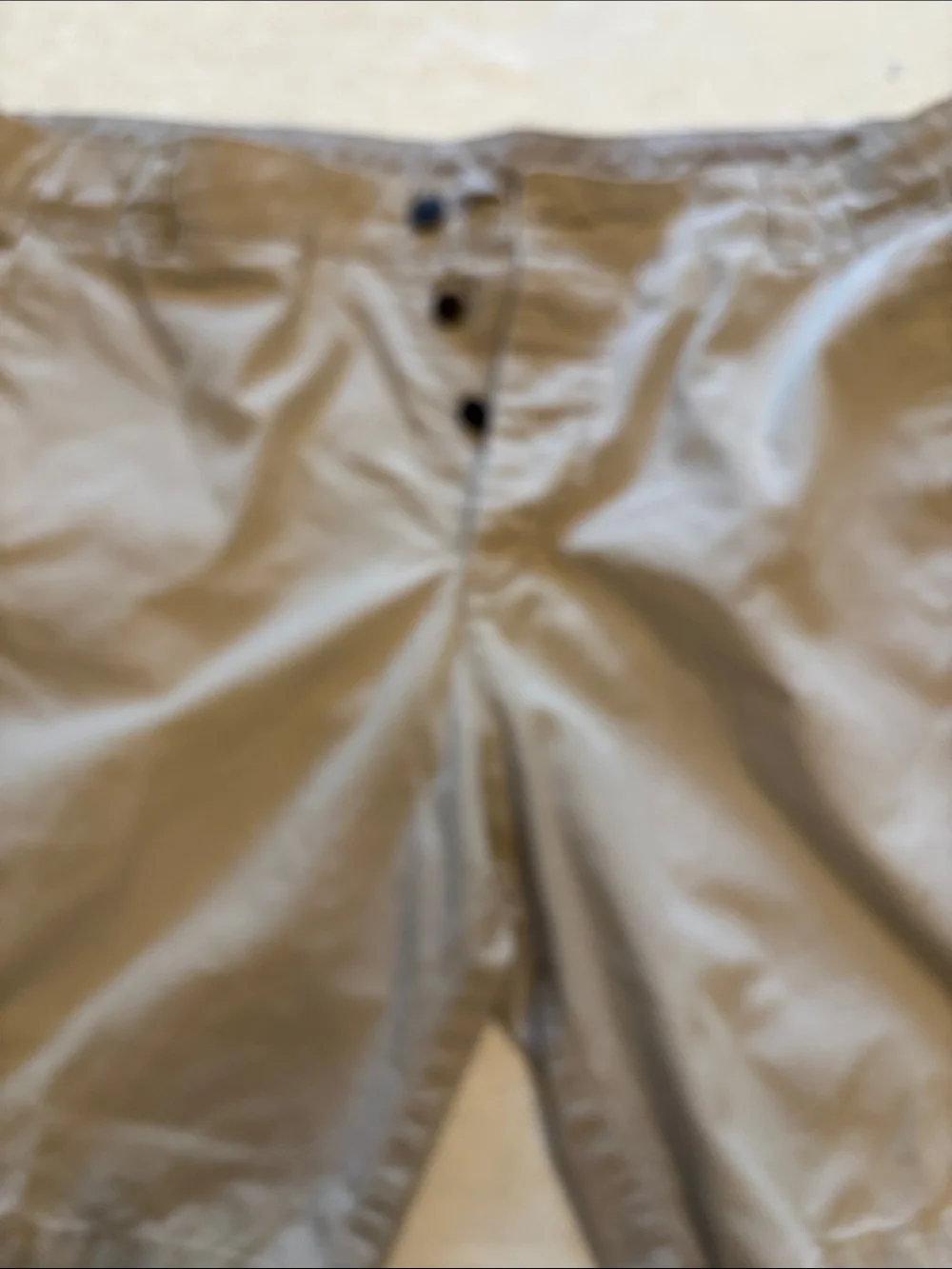 H&M Men's Flat-Front Shorts in Light Khaki